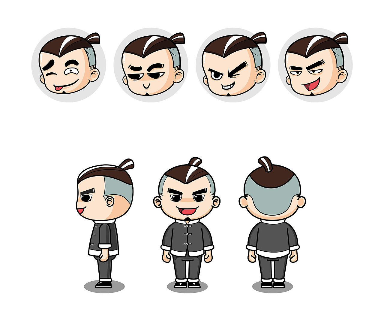 二爷新汉方吉祥物形象设计（图ZNjEwMzE4NzI=） - IP形象 - 站酷设计师Enrico_原创素材 - 站酷ZCOOL