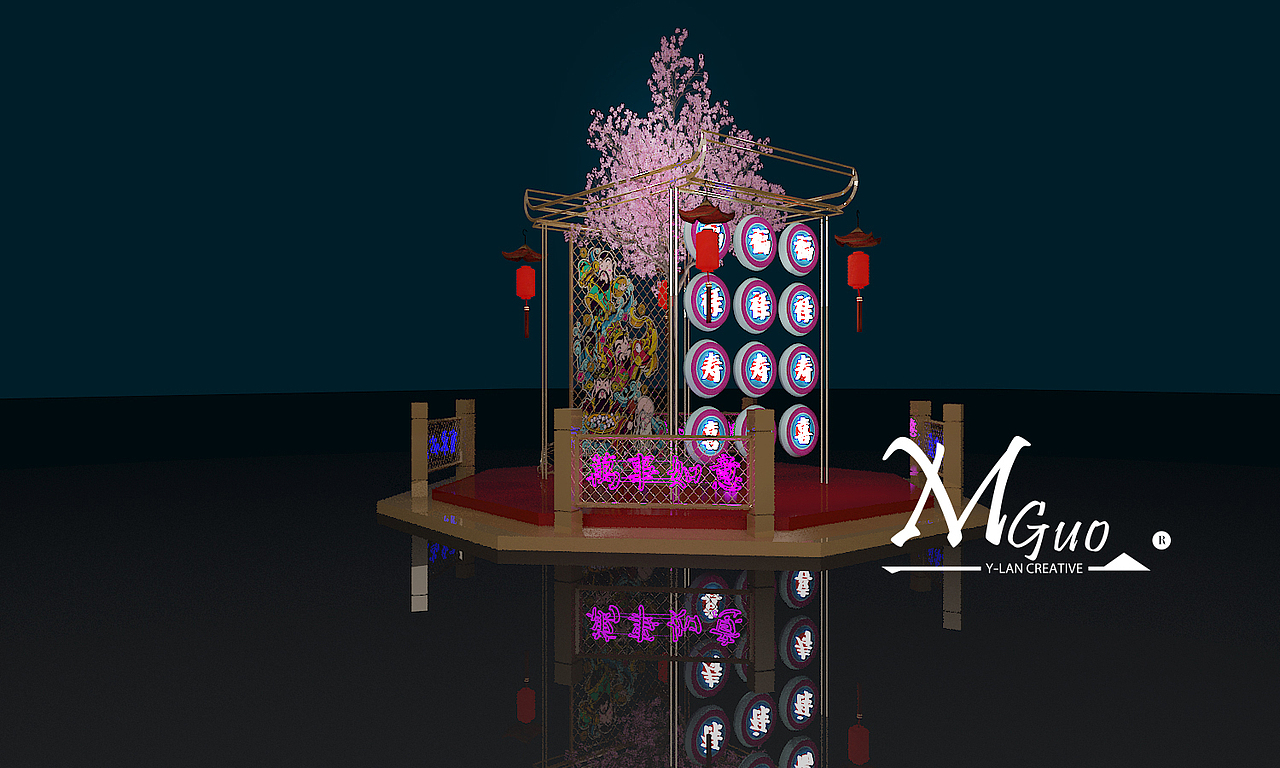 美陈:国潮风dp,舞台设计-一览monicagu0