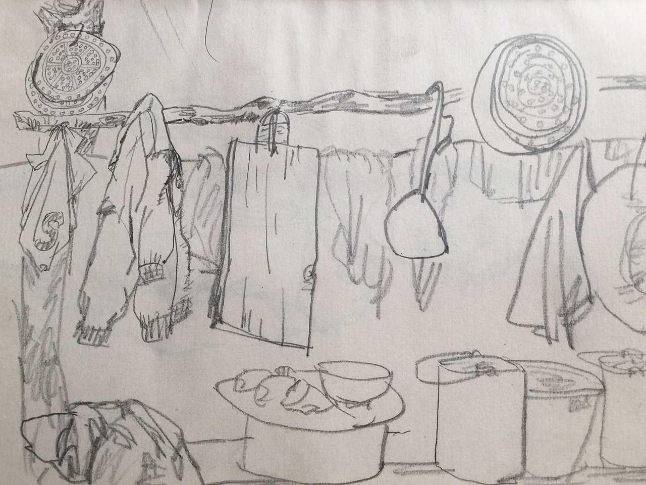 九十年代学生时期人物动态,风景,静物,雕塑速写。