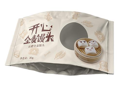 开心全麦馒头包装设计