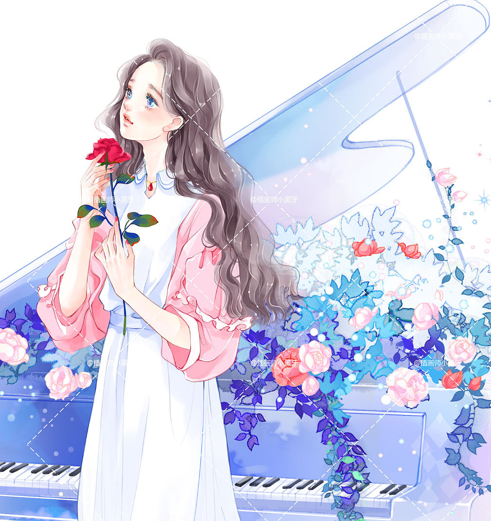 《花火》杂志封面_插画师小黑牙-站酷zcool
