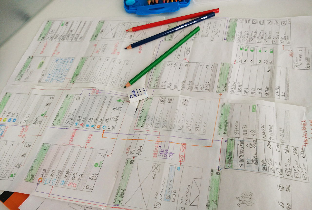 低保真原型图手绘