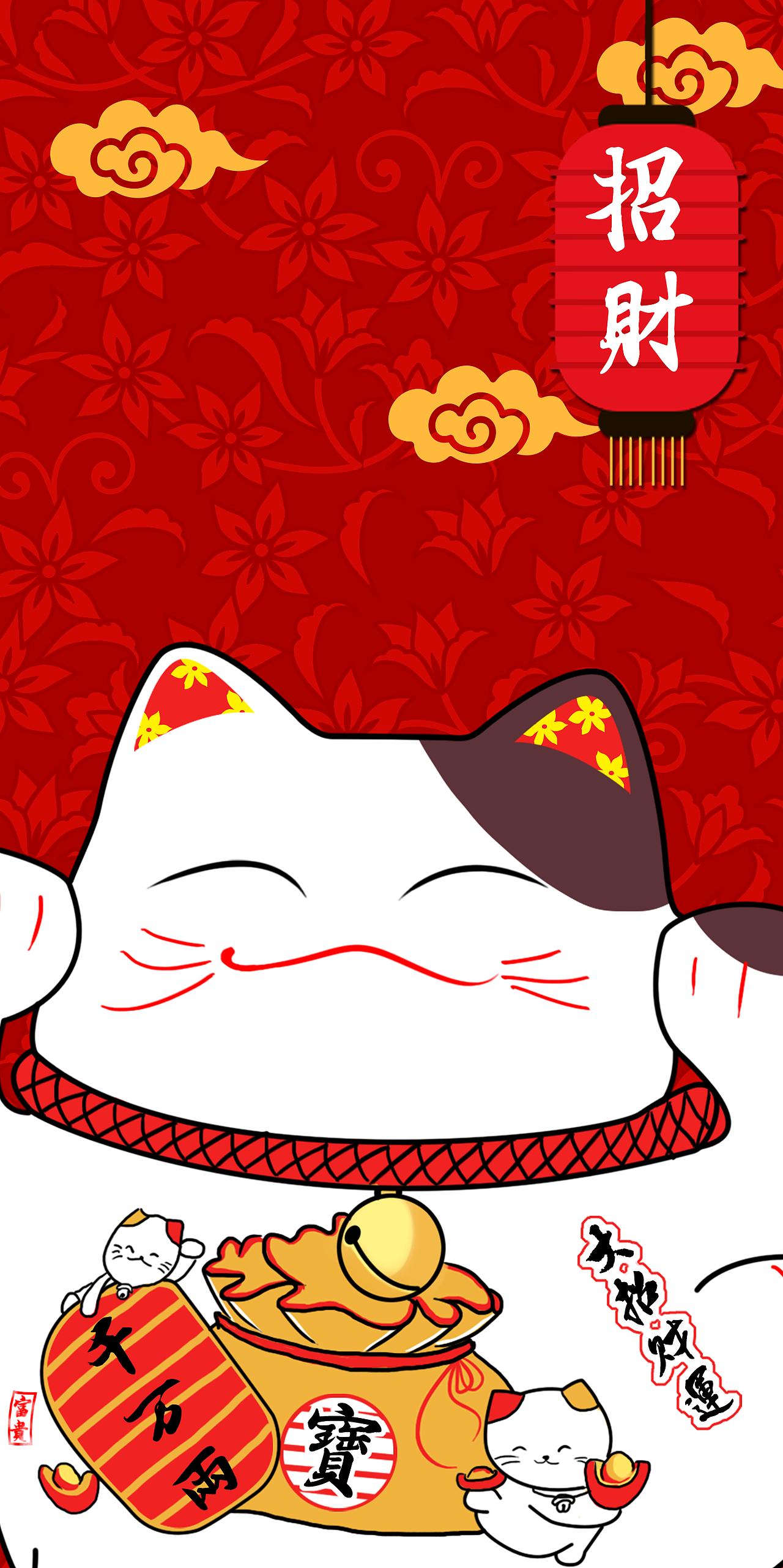 招财猫壳子插画（图ZMjYzNTY4MDA0） - 商业插画 - 站酷设计师风桀骜原创素材 - 站酷ZCOOL