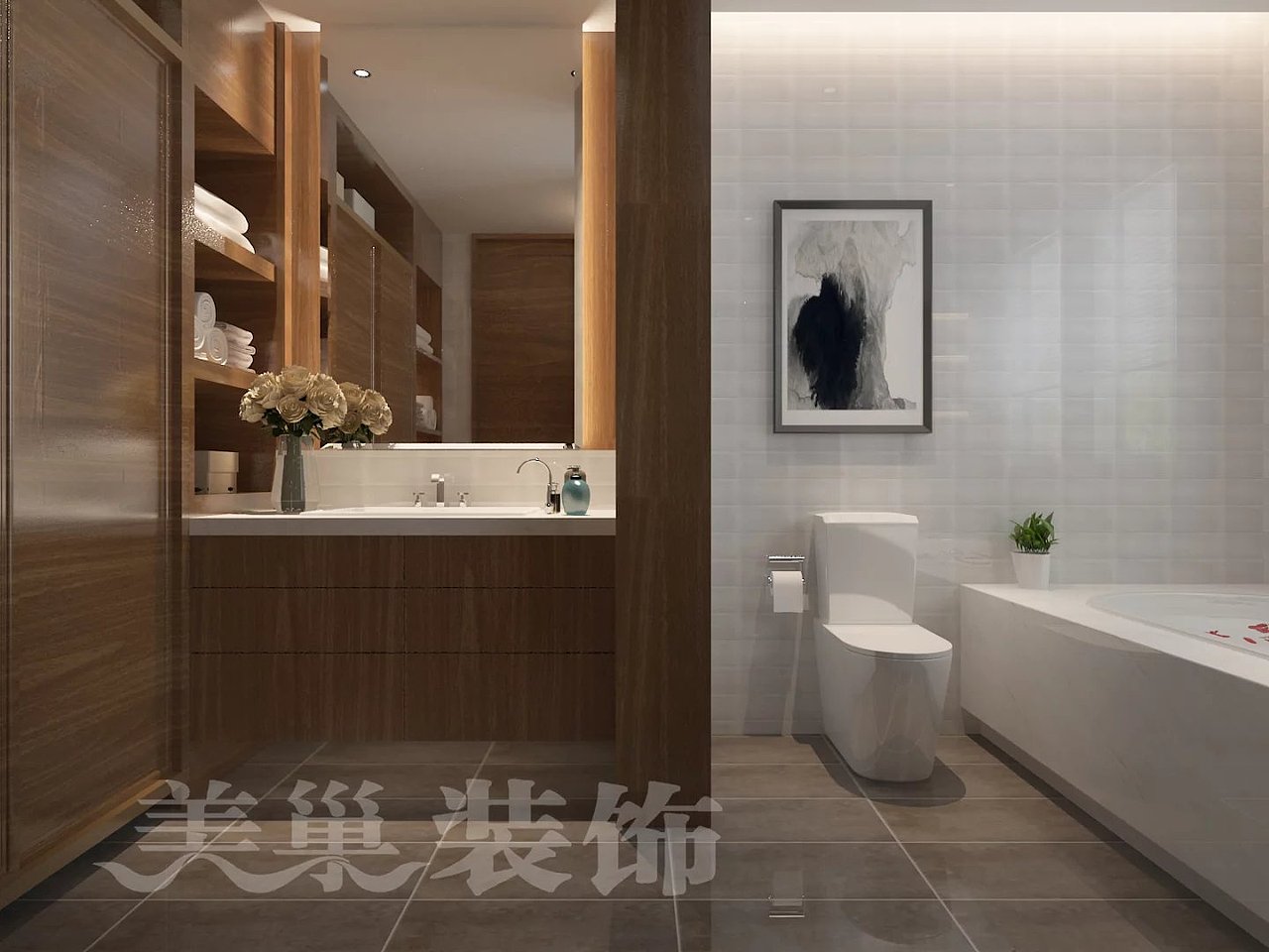 700平方复式建筑简约装修效果图——美巢