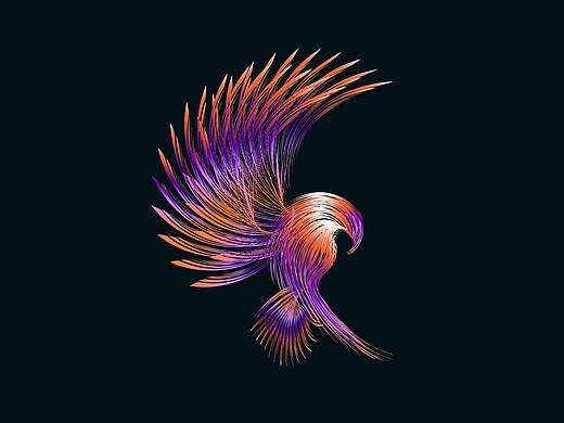 AI-制作渐变幻彩鸟 附粗糙教程(っ•̀ω•́)っ✎⁾⁾