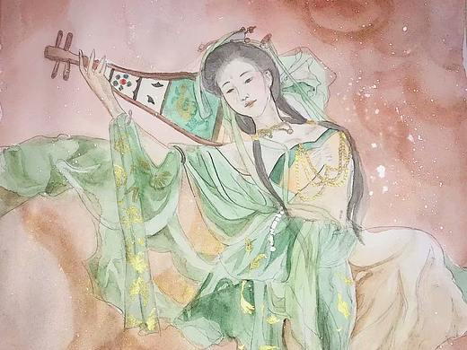 敦煌飞天舞（古风水彩）