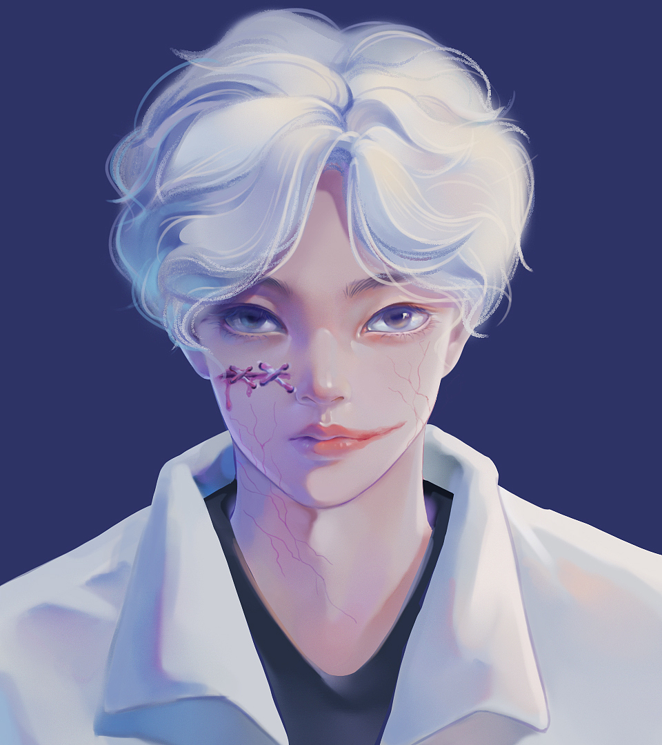 前几天画了一张万圣节男头的伪厚涂头像shangqiu/illustrator/1 years