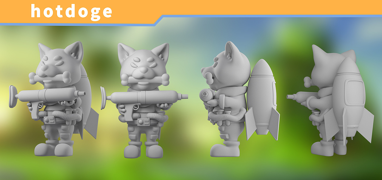 3d设定—热狗（图ZMjU3NjkzMTc2） - 动画/影视 - 站酷设计师ElomNicky原创素材 - 站酷ZCOOL