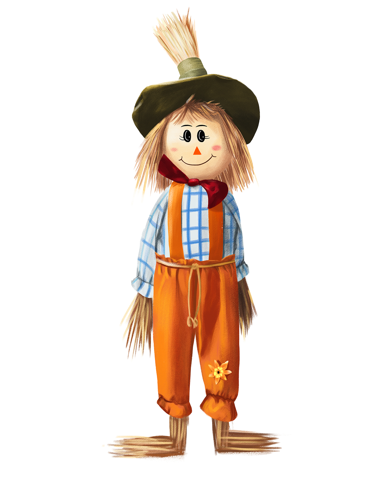 稻草人（图ZMTYzMDYxODM2） - 儿童插画 - 站酷设计师是蓝小仙啊原创素材 - 站酷ZCOOL