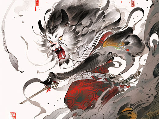 中国妖怪主题插画