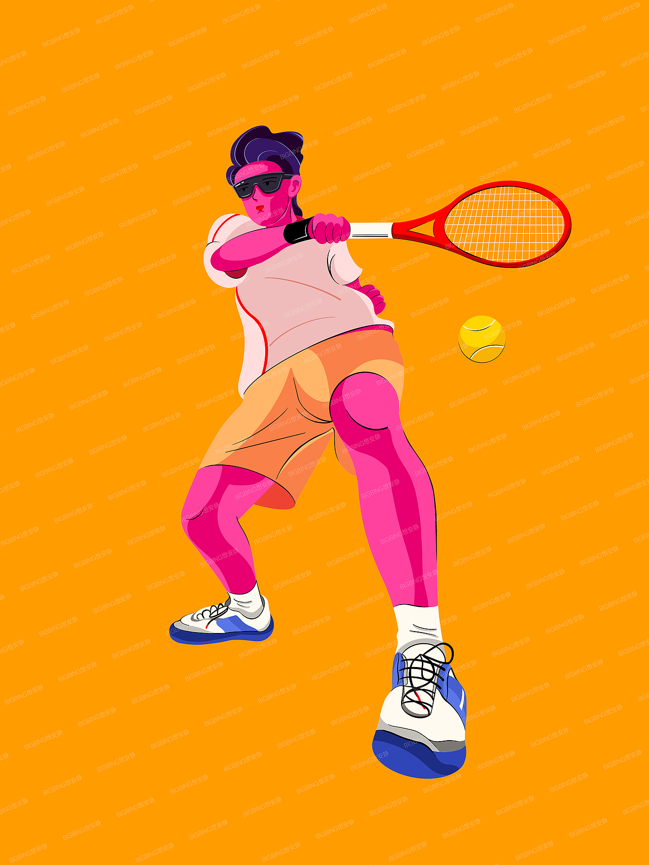 扁平插画-运动系列（图ZMjkyMjc1MTEy） - 商业插画 - 站酷设计师JIBing911108原创素材 - 站酷ZCOOL