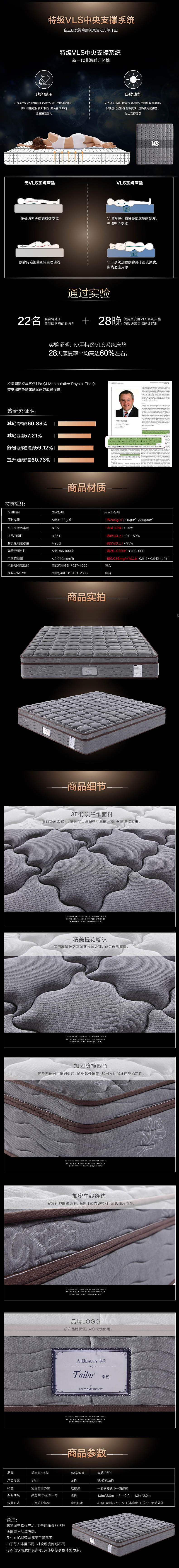 美安娜 床垫 详情页