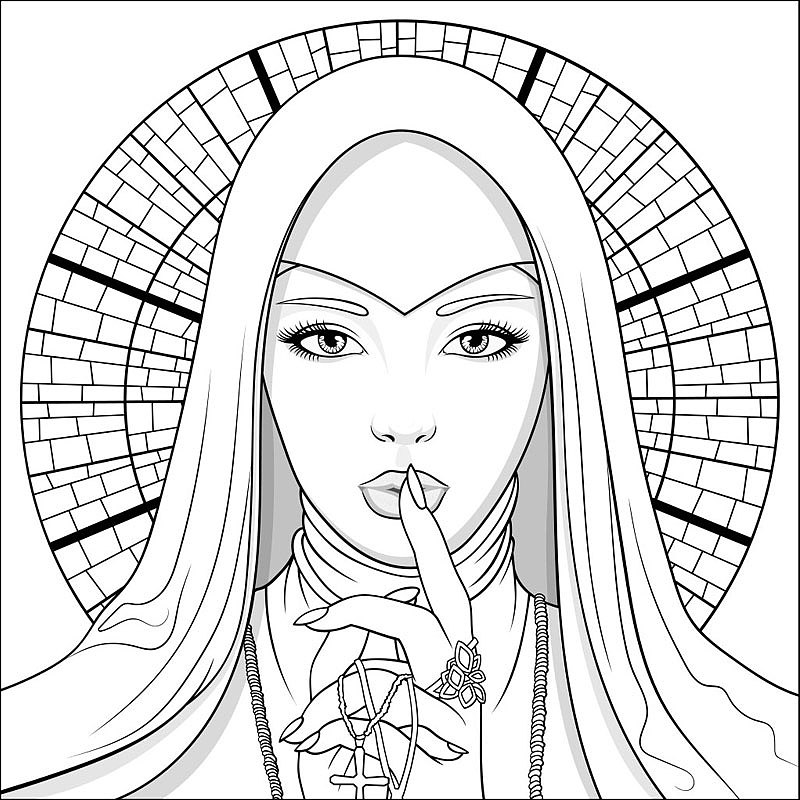 修女线稿|插画|插画习作|十八路 - 原创作品 - 站酷 (zcool)