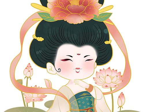陕西历史博物馆 西安唐妞/春夏秋冬系列插画