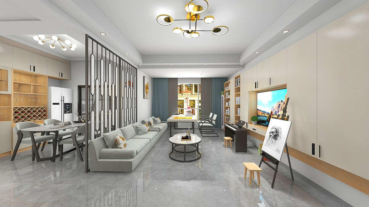 120㎡三室二厅简约经典设计案例分享