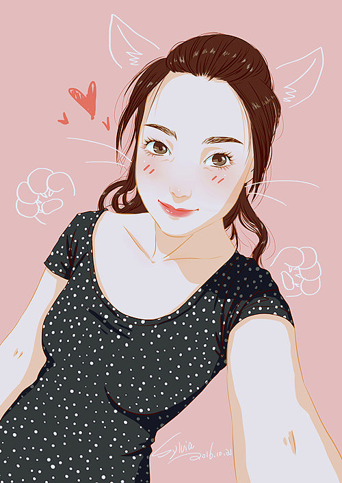 最近的约画稿-人像（图ZNzQwMDEyMjA=） - 艺术插画 - 站酷设计师SylviaP_P原创素材 - 站酷ZCOOL