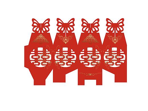 请柬喜糖盒子设计