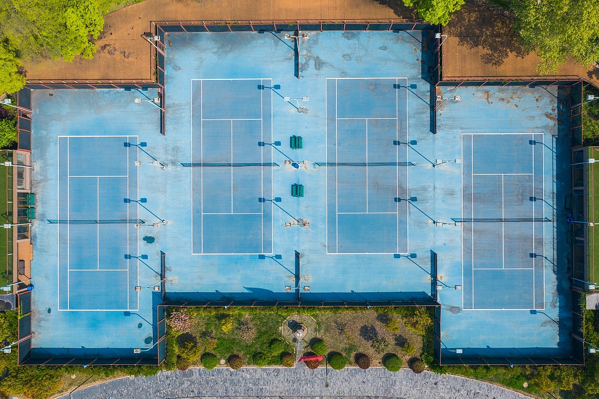 航拍网球场