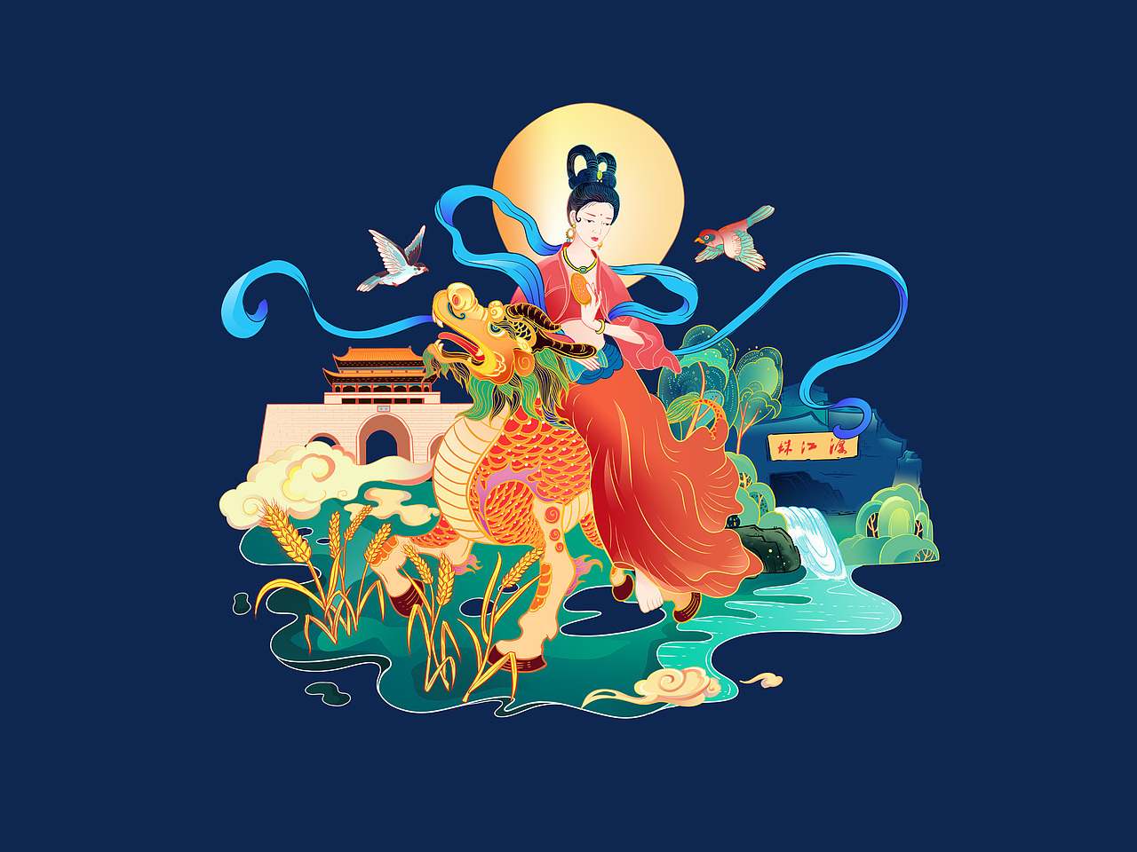 云南·曲靖小粑粑插画创作（图ZMjM4NjU3MjAw） - 商业插画 - 站酷设计师斯卡布罗one原创素材 - 站酷ZCOOL