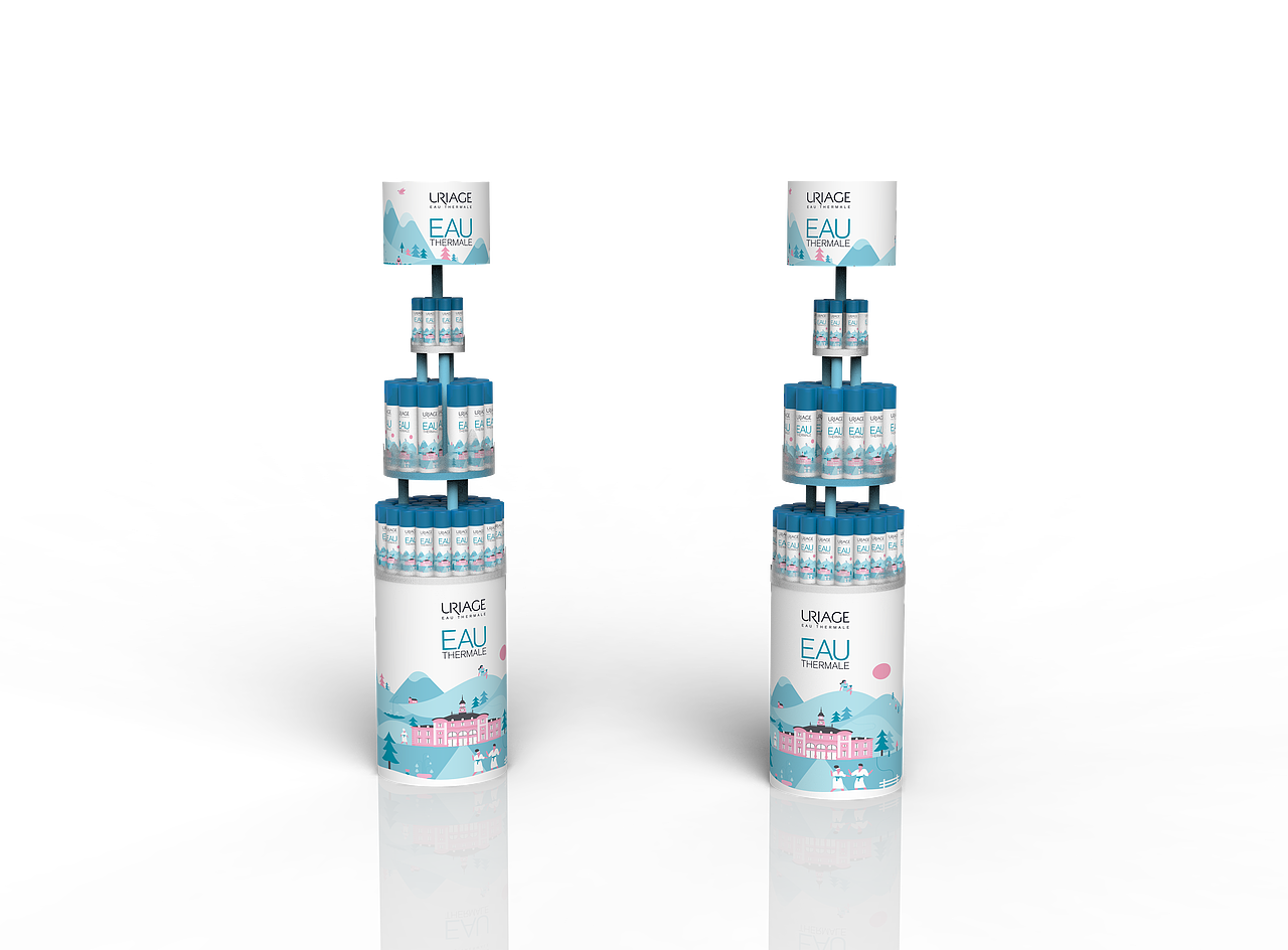 Uriage 依泉爽肤水 POS 陈列柜（图ZMTUzMzI3Mzg4） - 生活用品 - 站酷设计师FianDemon原创素材 - 站酷ZCOOL