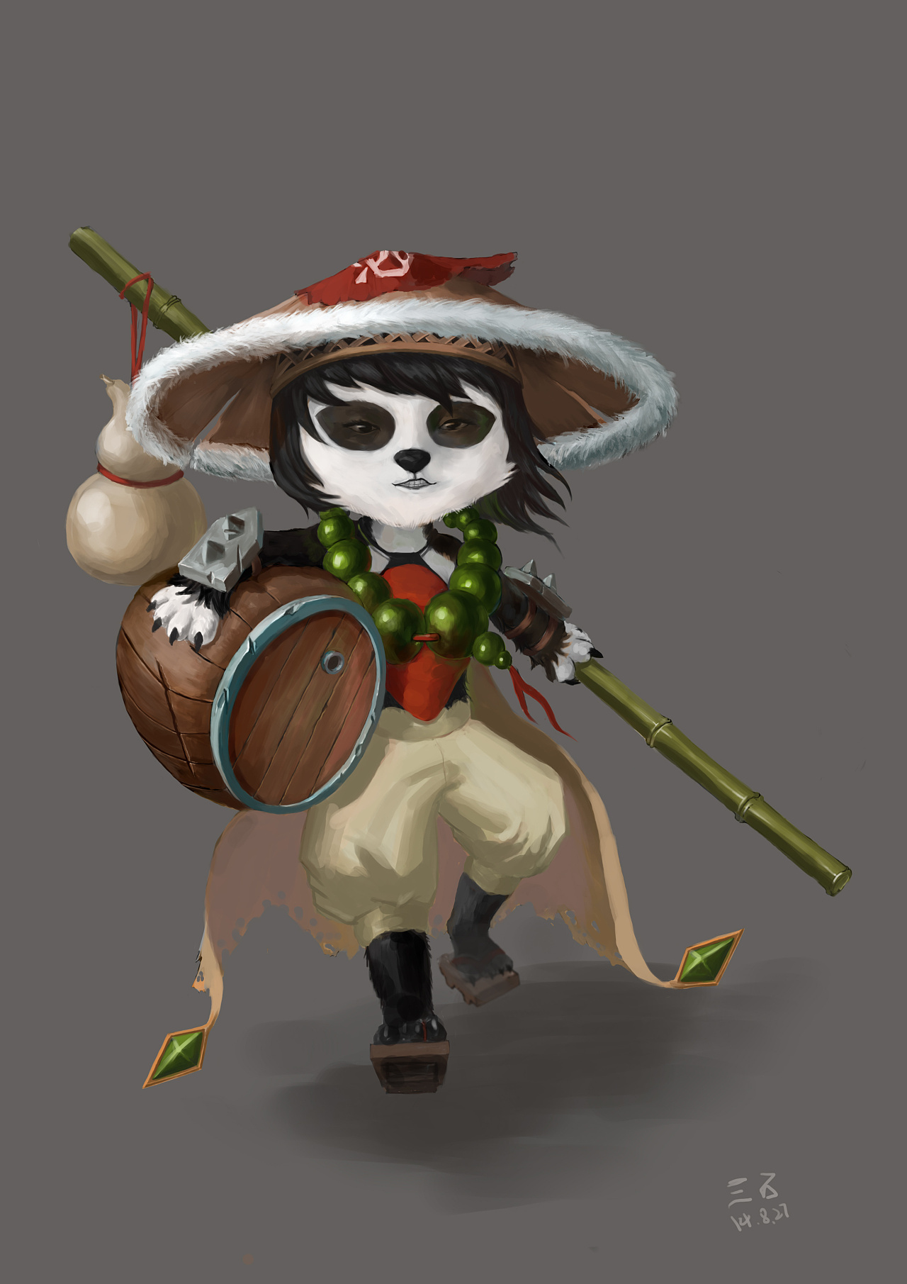 2次设计熊猫人|插画|游戏原画|三夕石 - 原创作品 - 站酷 (zcool)