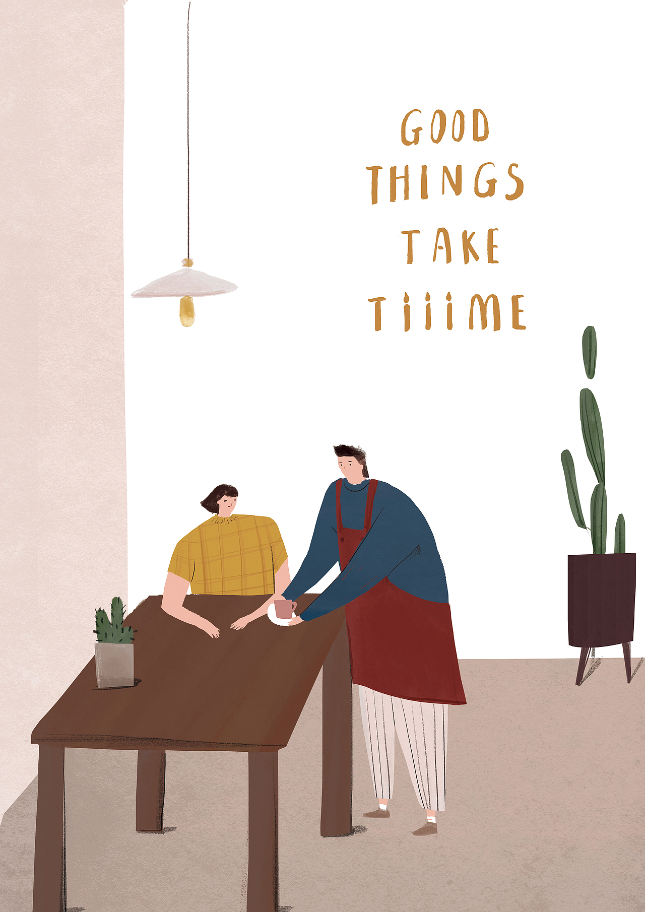 good thing take time（图ZMTMzODgzNTMy） - 商业插画 - 站酷设计师karenrourou原创素材 - 站酷ZCOOL