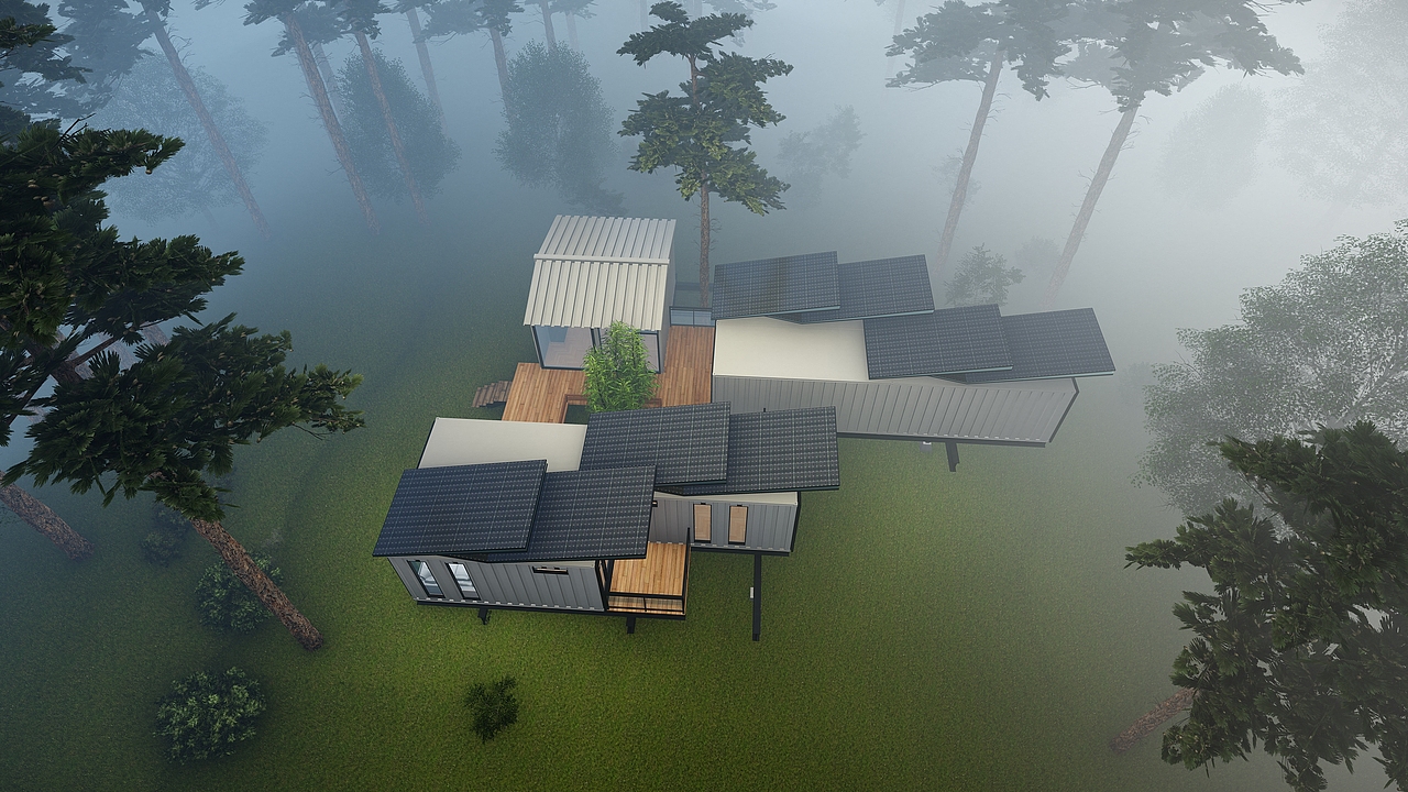 半山腰集装箱房屋设计（图ZMTYyODAyNzU2） - 建筑/空间 - 站酷设计师枣庄山石设计原创素材 - 站酷ZCOOL
