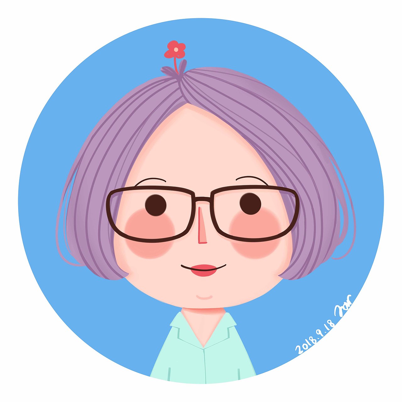 刚染发的小肥婆