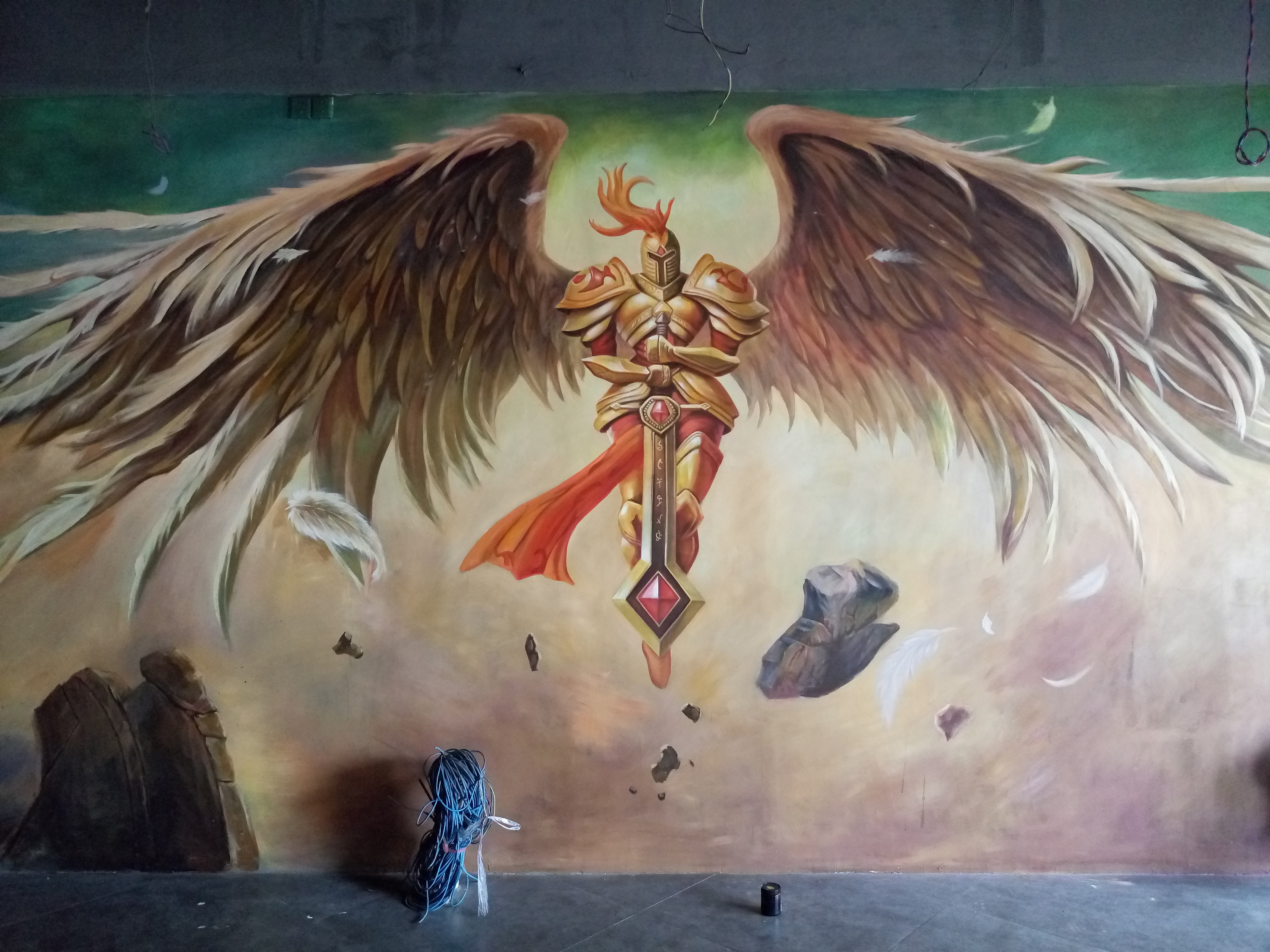 佛山【半糖网咖】英雄联盟彩绘壁画|纯艺术|绘画|广州墙绘艺术 - 原创