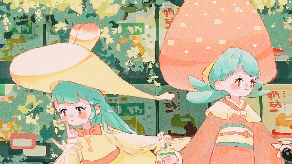 治愈系插画《春日集会》系列part02树藤超市大采购（图ZMjUxOTgyNzgw） - 儿童插画 - 站酷设计师不跳电小狗导导原创素材 - 站酷ZCOOL