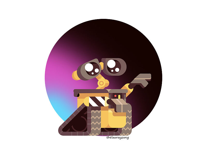 机器人总动员 Wall.E & Eve & 萌萌的生物清洁工(图ZNTYzMDk0NDg=) - 绘本 - 站酷设计师thelaurayoung原创素材 - 站酷ZCOOL