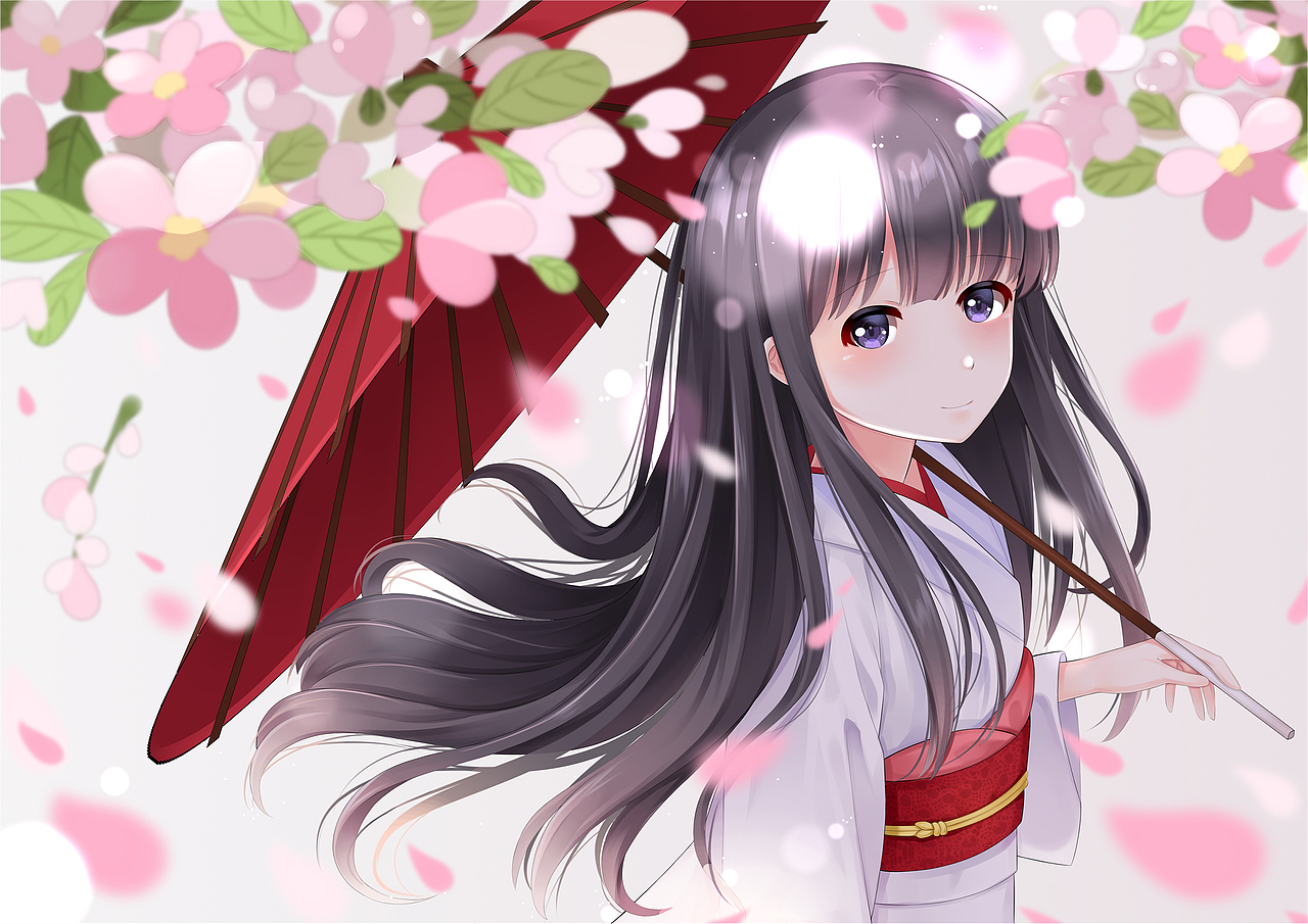 和服少女（图ZMTU1NzI4NTY4） - 创作习作 - 站酷设计师凤梨在接稿原创素材 - 站酷ZCOOL