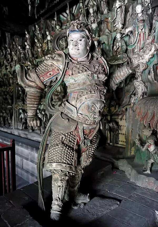 山西平遥双林寺韦陀临摹作品