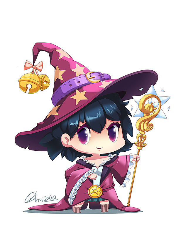 魔法女巫双比例版|插画|创作习作|amimihan - 原创作品 - 站酷 (zcool