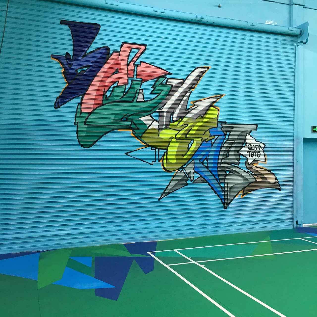 卷闸门字体涂鸦