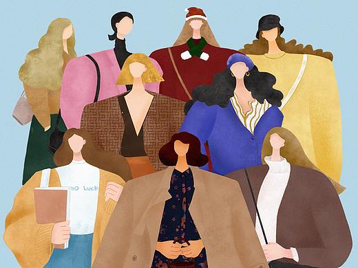 扁平风人物插画