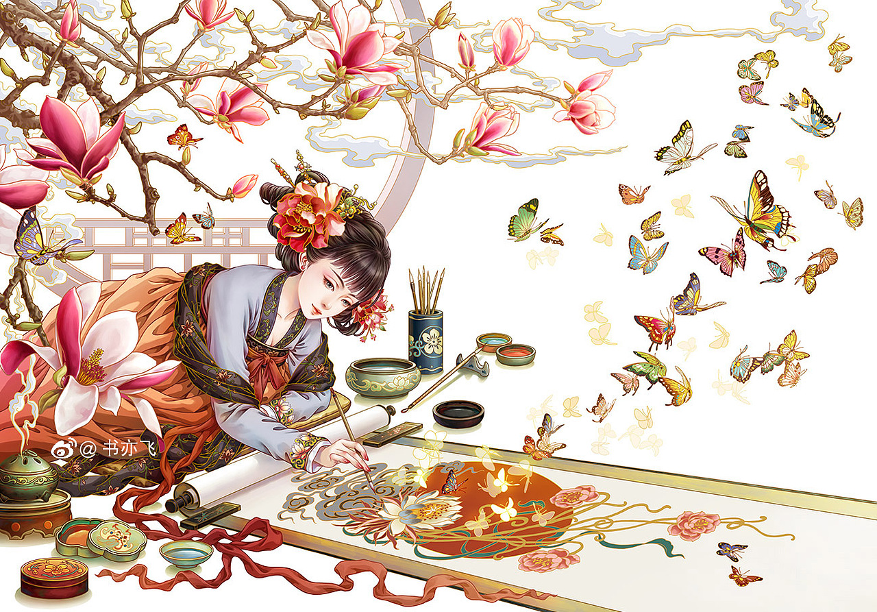 书亦飞古风插画节气系列