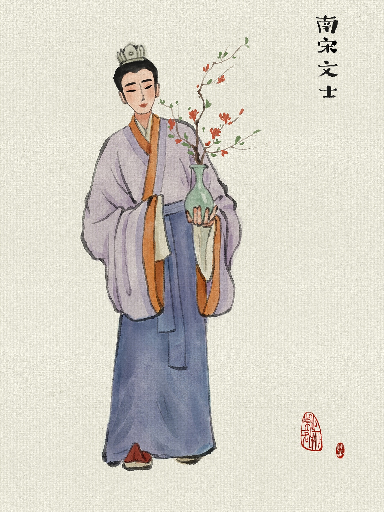 古风 国画人物 装束复原 -汉民族历朝代服饰（图ZMjU2NzM1MTc2） - 商业插画 - 站酷设计师东君之桃原创素材 - 站酷ZCOOL