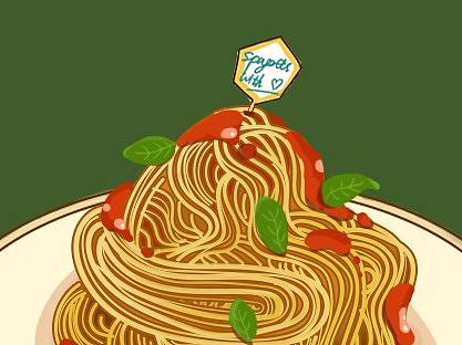 来人，把我的意大利……面端上来（个人主页-ZMjU5MDM3ODQ=） - 创作习作 - 站酷设计师东方菜菜子原创素材 - 站酷ZCOOL