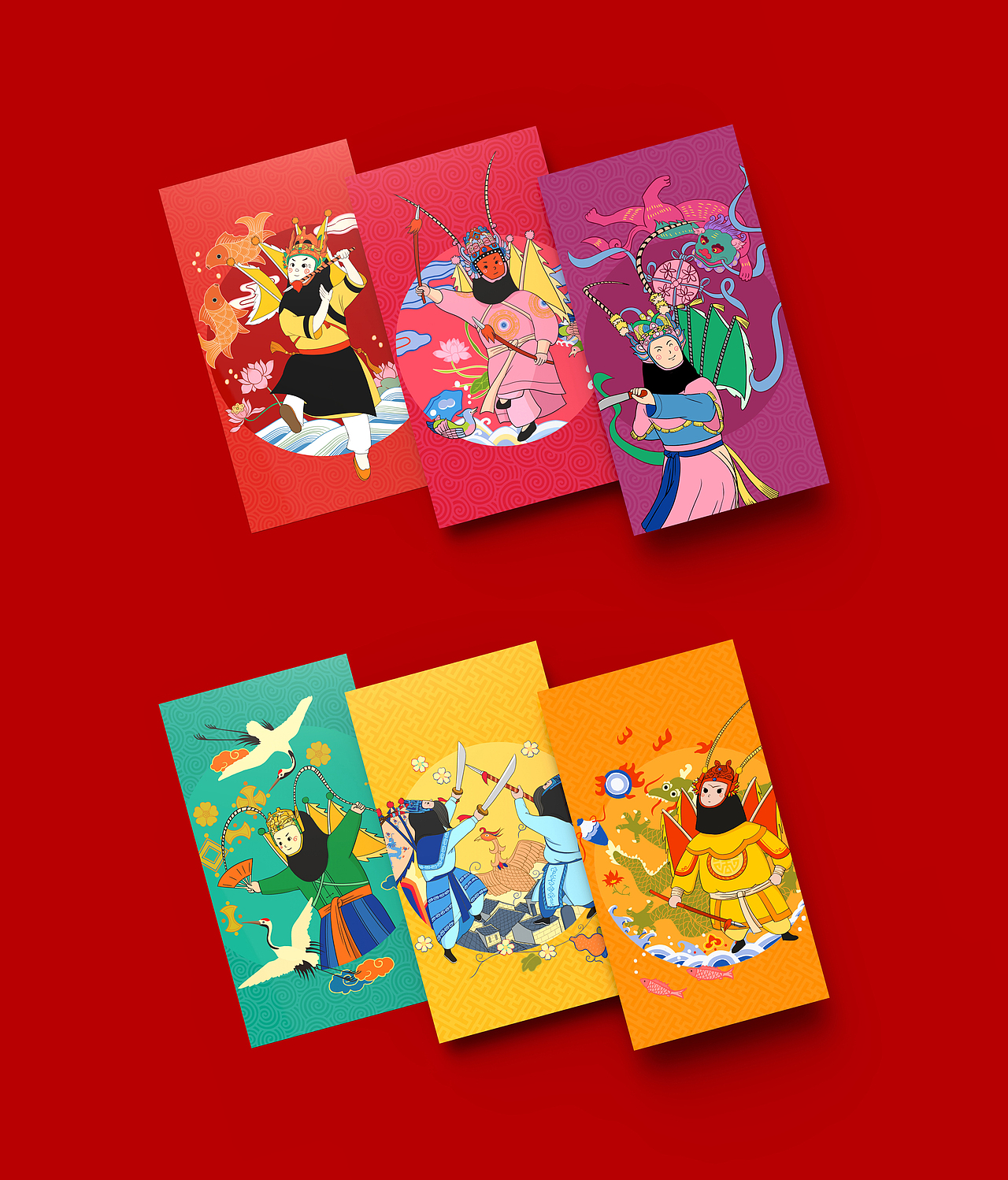 地戏文创设计——红包、明信片（图ZMTY1Mzk4MTA0） - 生活用品 - 站酷设计师Cynthia漪旎原创素材 - 站酷ZCOOL