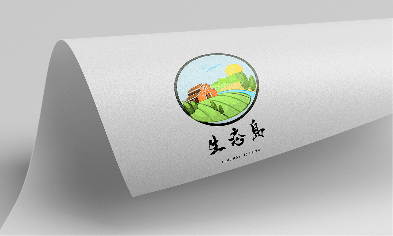 | 原创 |  生态岛 | logo设计 | 卡通 | 字体设计 |