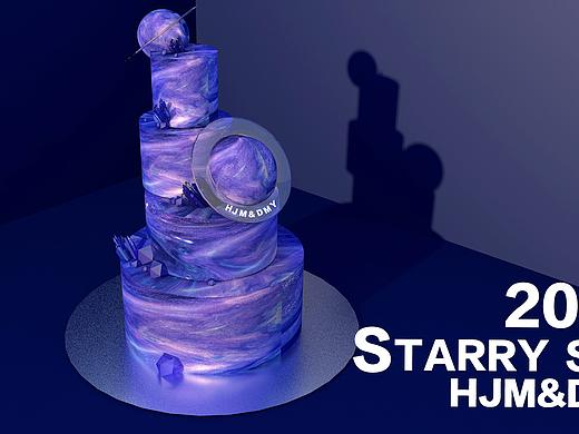 星空宇宙翻糖蛋糕模型设计