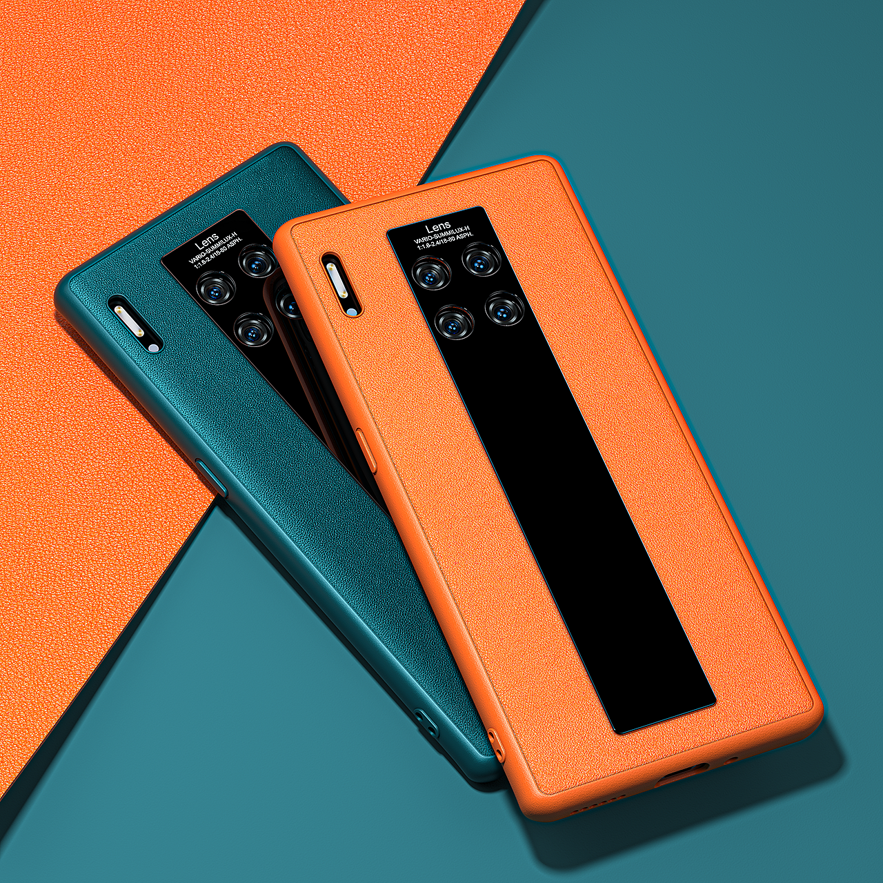 华为mate30pro保时捷款素皮壳详情主图sku图渲染