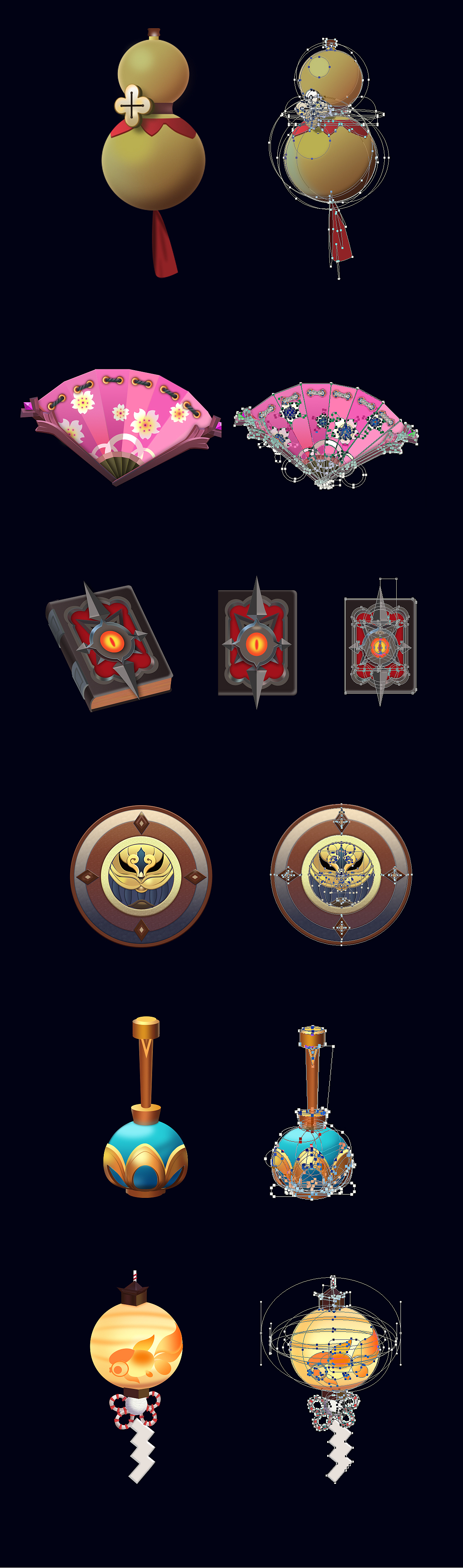 王者荣耀游戏 插画 icon 练习（图ZNzYyNTU0MjA=） - 图标 - 站酷设计师蓝布云诗原创素材 - 站酷ZCOOL