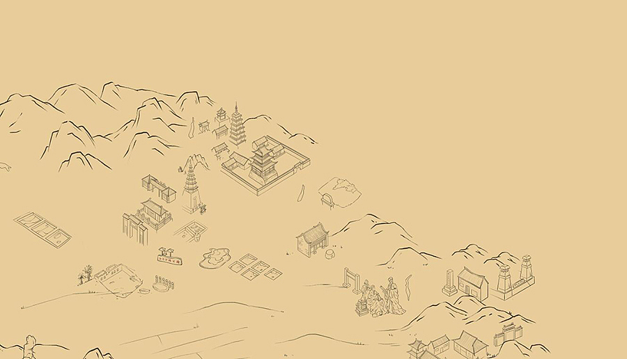 大工程——平顶山手绘地图定稿了,又一个古风手绘地图