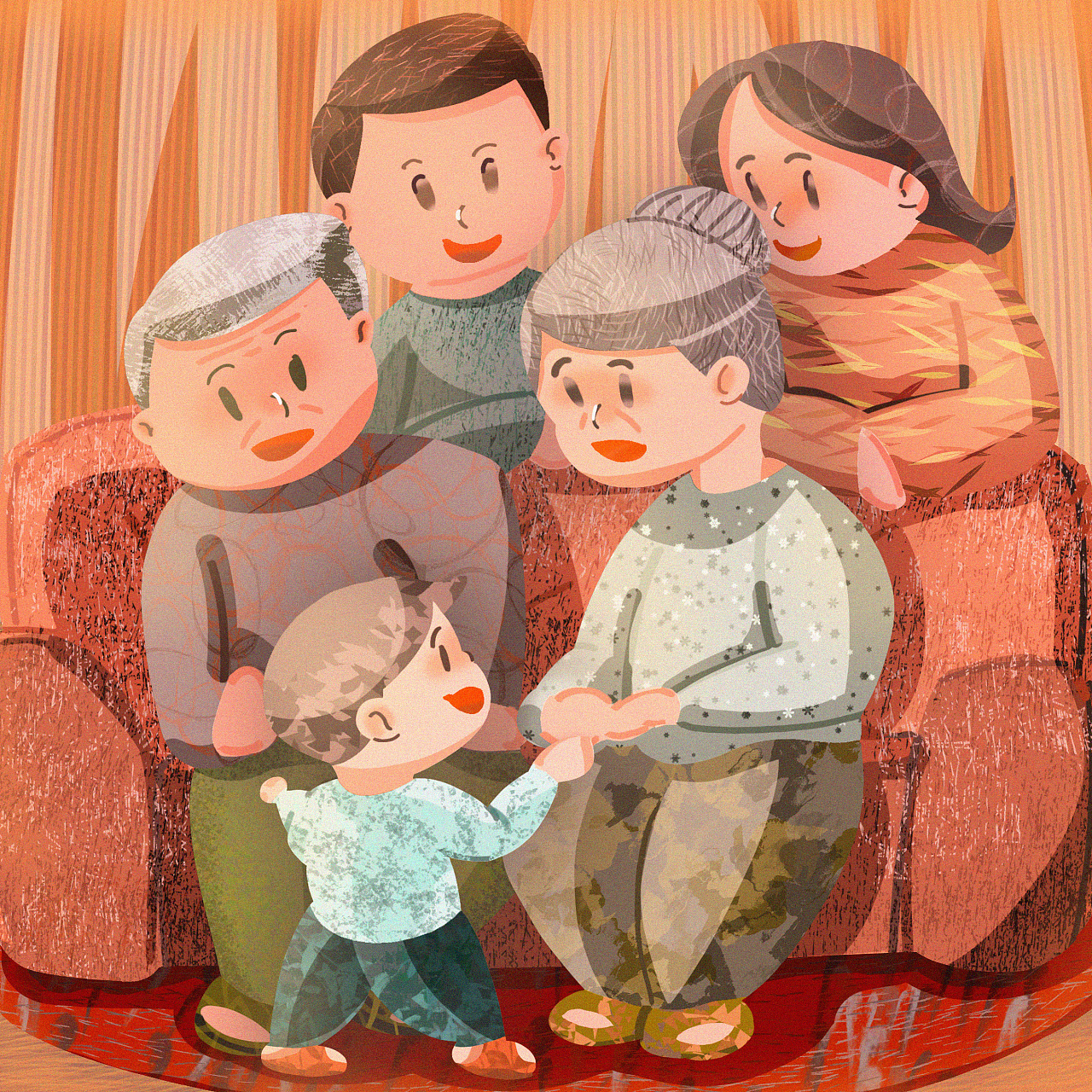 幸福的家庭插画图片素材_ID:418919623-Veer图库