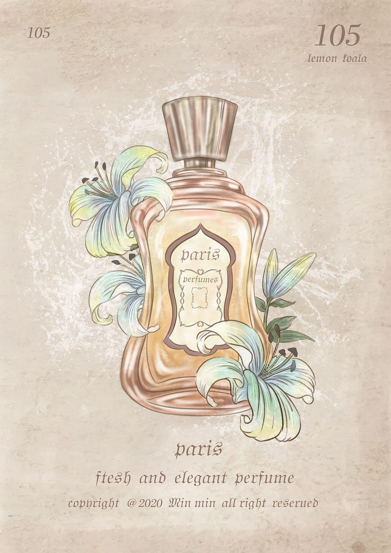 香水瓶设计|插画|商业插画|minminlee_原创作品-站酷zcool