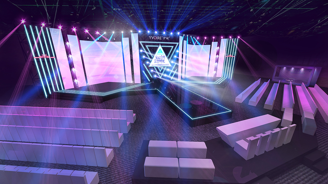 医美选秀活动|空间|舞台美术|珍珠奶茶www_原创作品-站酷zcool