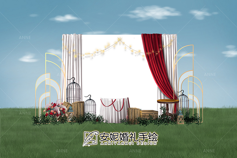 清新户外安妮婚礼手绘（图ZMTUxMTgyODQ4） - 舞台美术 - 站酷设计师安妮婚礼手绘原创素材 - 站酷ZCOOL