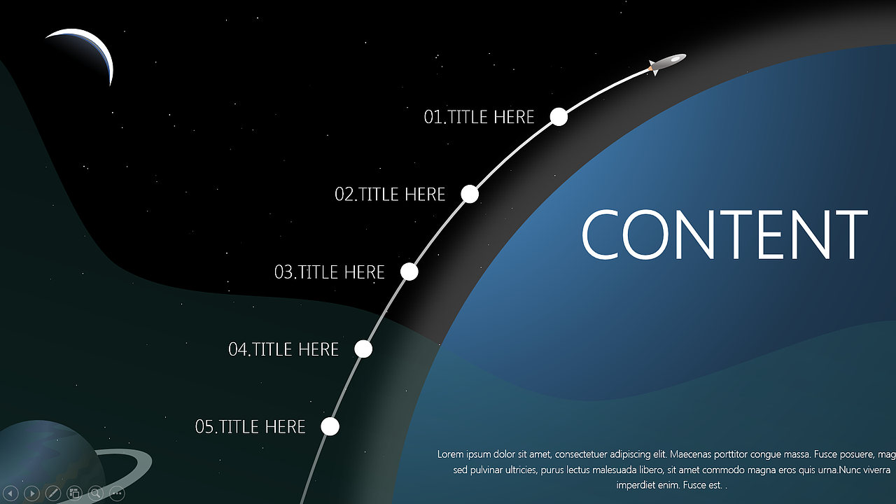宇宙插画风PPT练习
